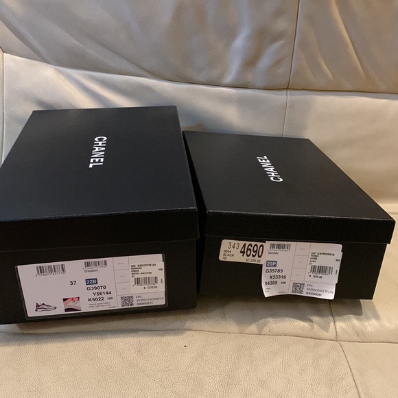 2 Chanel boxes for shoes sneakers heels - Picture 2 of 9